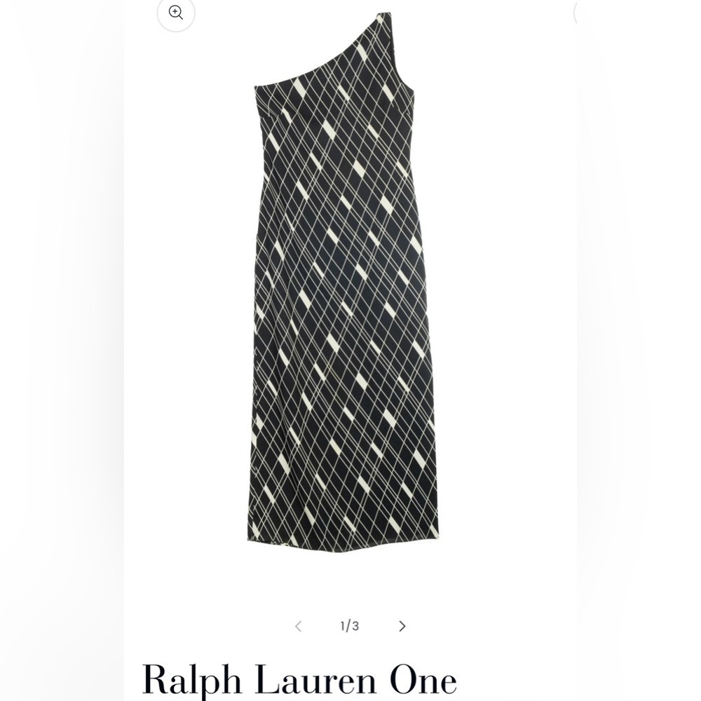 Lauren Ralph Lauren Sabile Row Black & White Geometric Maxi Sz 8 NWT